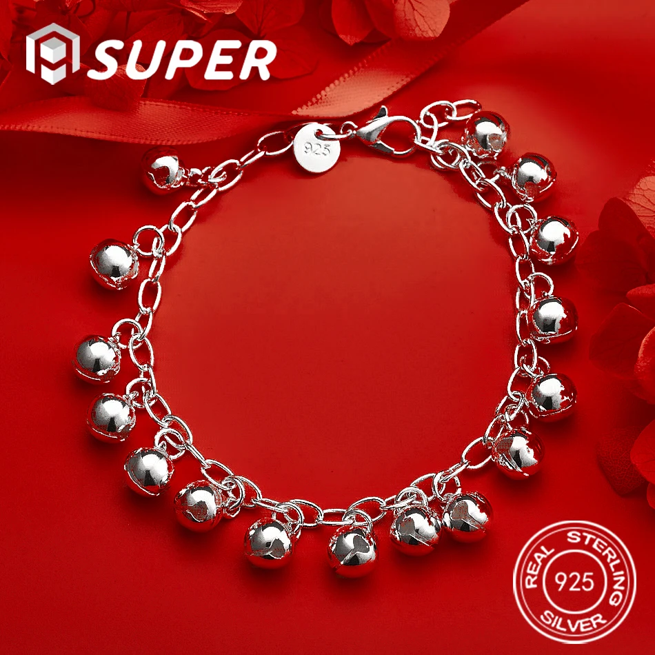 ALISuper 925 sterling silver 8-inch exquisite round bead bracelet fashion ladies wedding engagement jewelry gift jewelry
ALISuper 925 sterling silver 8-inch exquisite round bead bracelet fashion ladies wedding engagement jewelry gift jewelry