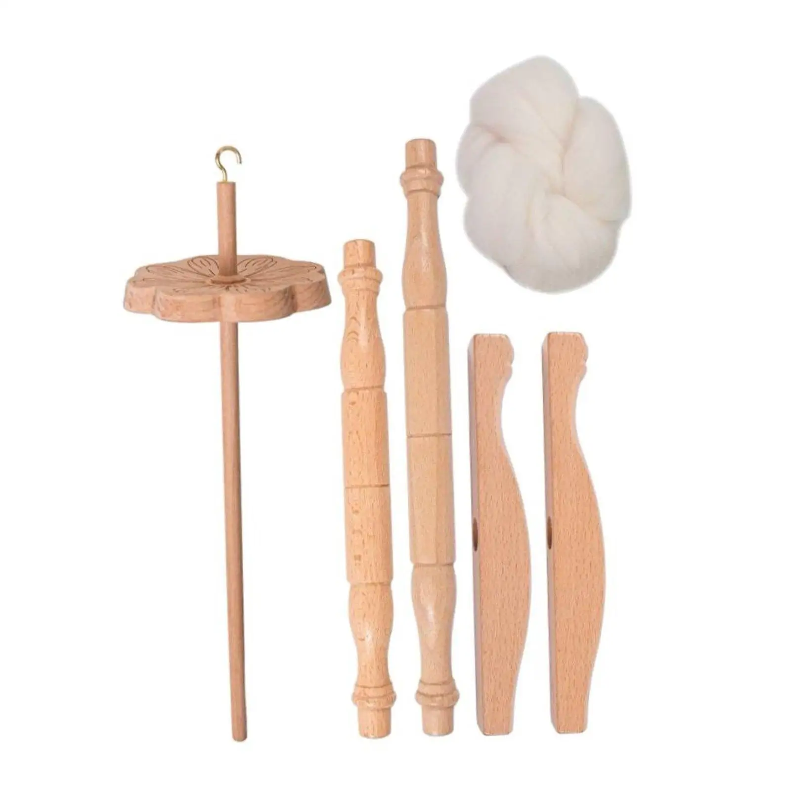 Wooden Niddy Drop Spindle Whorl Portable Yarn Tool 50G Wool Roving for Skein Beginners Knitting Knitters
Wooden Niddy Drop Spindle Whorl Portable Yarn Tool 50G Wool Roving for Skein Beginners Knitting Knitters