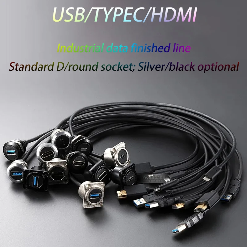 Car Chassis USB3.0 HDMI Connector C-Type D-Type Circular Panel Installation Data Extension Cable Charging Plug Adapter
Car Chassis USB3.0 HDMI Connector C-Type D-Type Circular Panel Installation Data Extension Cable Charging Plug Adapter