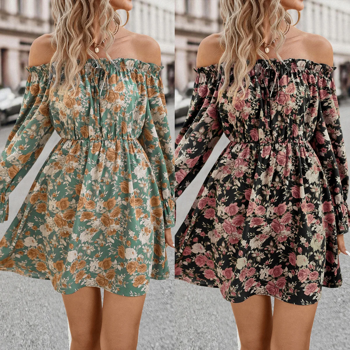 2024 Fashion Spring and Autumn New Style Comfortable Casual Women's Clothing Fresh and Sweet Fairy Dress Off-the-Shoulder Dress
2024 Fashion Spring and Autumn New Style Comfortable Casual Women's Clothing Fresh and Sweet Fairy Dress Off-the-Shoulder Dress