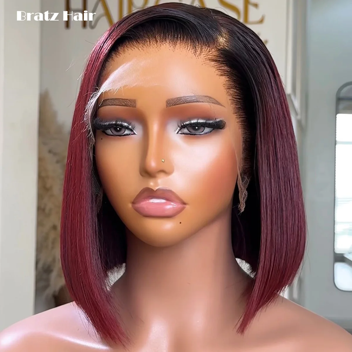 Luxe Super Double Drawn Straight Frontal Bob Human Hair Ombre Drak Burgundy 13x4 HD Lace Front Bob Wig Glueless Ready to Wear
Luxe Super Double Drawn Straight Frontal Bob Human Hair Ombre Drak Burgundy 13x4 HD Lace Front Bob Wig Glueless Ready to Wear