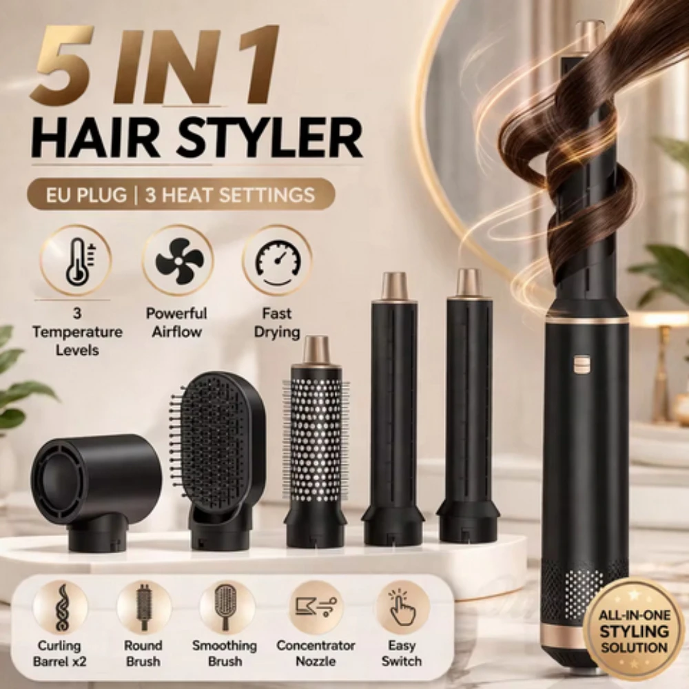 Multi-In-One Hair Dryer Styler, Hot Air Comb, Detachable Brush, Straightening & Curling Dual-Use, Household Hair Styling Tool
Multi-In-One Hair Dryer Styler, Hot Air Comb, Detachable Brush, Straightening & Curling Dual-Use, Household Hair Styling Tool