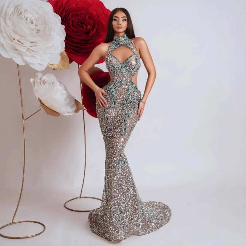 2025Летнее сексуальное облегающее платье без рукавов с вышивкой бисером и блестками, европейское и американское модное светское вечернее платье
2025Летнее сексуальное облегающее платье без рукавов с вышивкой бисером и блестками, европейское и американское модное светское вечернее платье