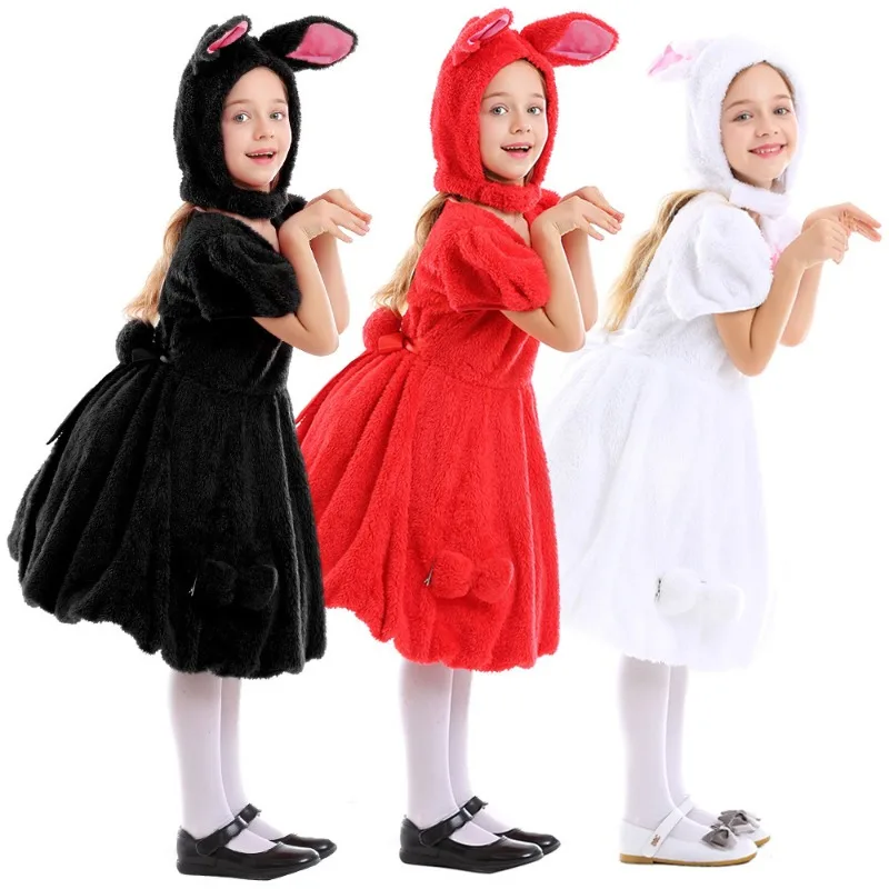 New Cosplay Costume Animal Cute Rabbit Solid Color Dress Hood Two Piece Stage Performance Party Role Playing Outfits for Girls
New Cosplay Costume Animal Cute Rabbit Solid Color Dress Hood Two Piece Stage Performance Party Role Playing Outfits for Girls