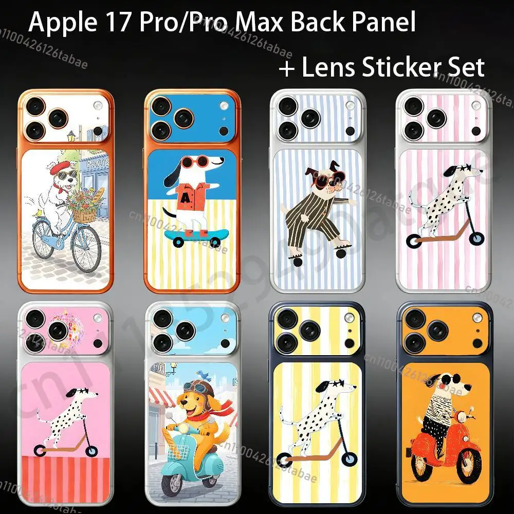 Striped Cute Dog Scooter Art For iPhone 17pro/proMax Full body Back Cover Decal Skin Colorful Rear Protective Sticker Film
Striped Cute Dog Scooter Art For iPhone 17pro/proMax Full body Back Cover Decal Skin Colorful Rear Protective Sticker Film