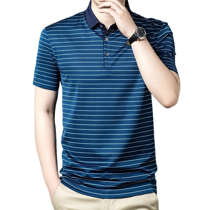 QYLVAWOY Polo Shirt Striped T Shirt Homme 100% Mulberry Silk T Shirts for Man Short Sleeve Men's Shirts Lapel Tops Shirt Fashion
QYLVAWOY Polo Shirt Striped T Shirt Homme 100% Mulberry Silk T Shirts for Man Short Sleeve Men's Shirts Lapel Tops Shirt Fashion