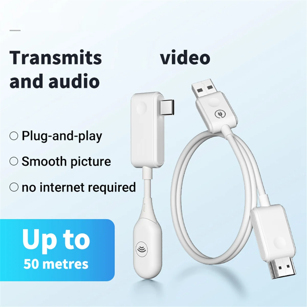 HDMI-Compatible Wireless Transmitter Receiver Extender Kit 1080P@60HZ 50M Wireless Display Dongle for TV Camera NND
HDMI-Compatible Wireless Transmitter Receiver Extender Kit 1080P@60HZ 50M Wireless Display Dongle for TV Camera NND