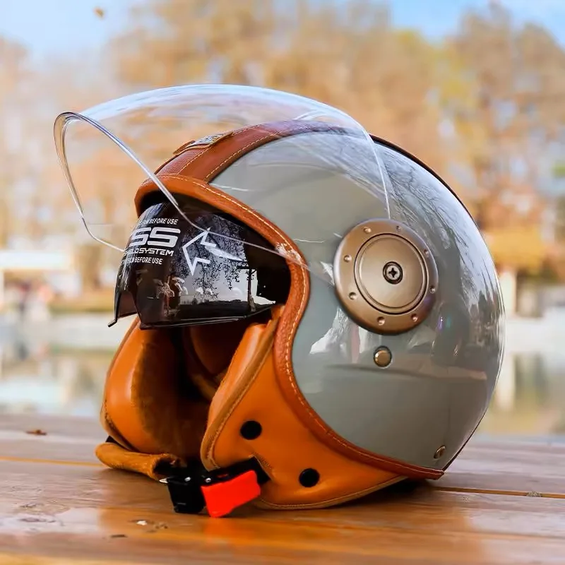 Jet Helmet DOT Open Face Helmet Men Women Retro 3/4 Leather Motorcycle Helmets Cafe Racer Half Face Helmet Capacete De Moto
Jet Helmet DOT Open Face Helmet Men Women Retro 3/4 Leather Motorcycle Helmets Cafe Racer Half Face Helmet Capacete De Moto