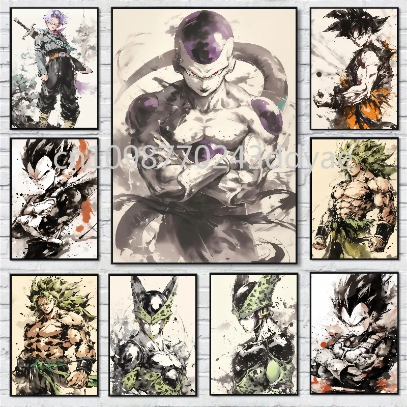 Dragon Ball Poster Super Saiyan Goku Vegeta Frisamo Painting Style Art Printing Canvas Painting Home Wall Decoration Painting
Dragon Ball Poster Super Saiyan Goku Vegeta Frisamo Painting Style Art Printing Canvas Painting Home Wall Decoration Painting