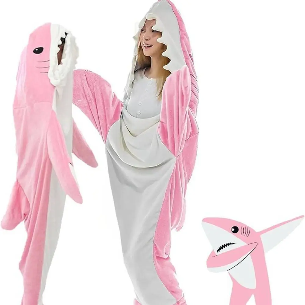 Cartoon Shark Conjoined Pajamas Hoodie Thick Warm Shark Pajamas Funny Nightwear Winter Bodysuit Sleepwear Women
Cartoon Shark Conjoined Pajamas Hoodie Thick Warm Shark Pajamas Funny Nightwear Winter Bodysuit Sleepwear Women