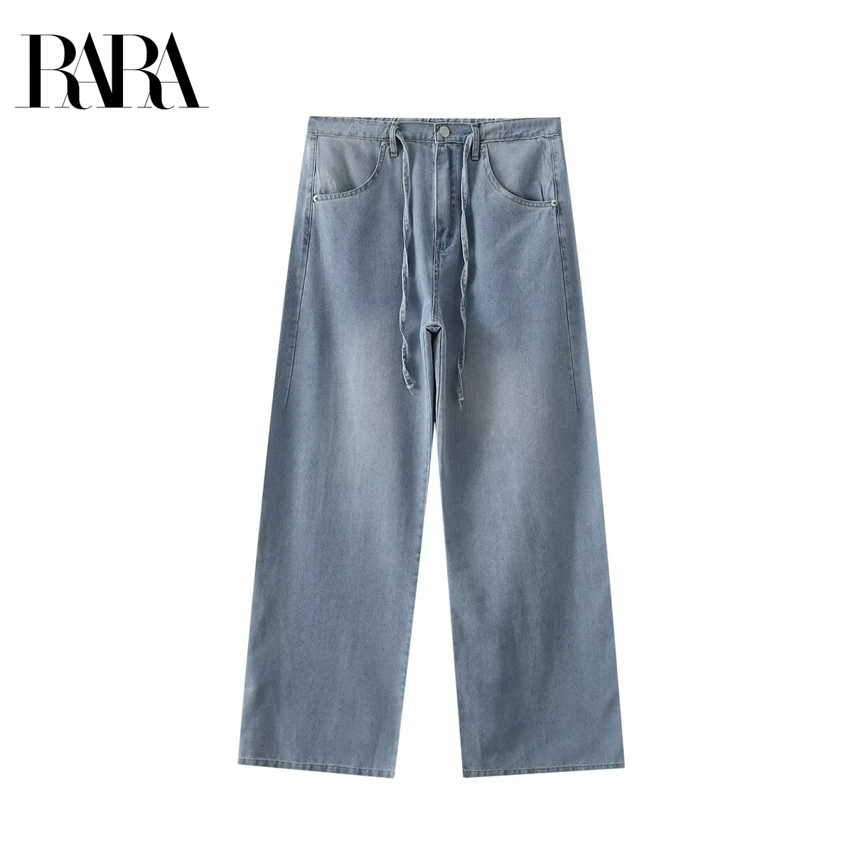 RARA2025 new summer women's clothing retro casual simple fashion loose lace waist slim scimitar wide-leg denim trousers
RARA2025 new summer women's clothing retro casual simple fashion loose lace waist slim scimitar wide-leg denim trousers