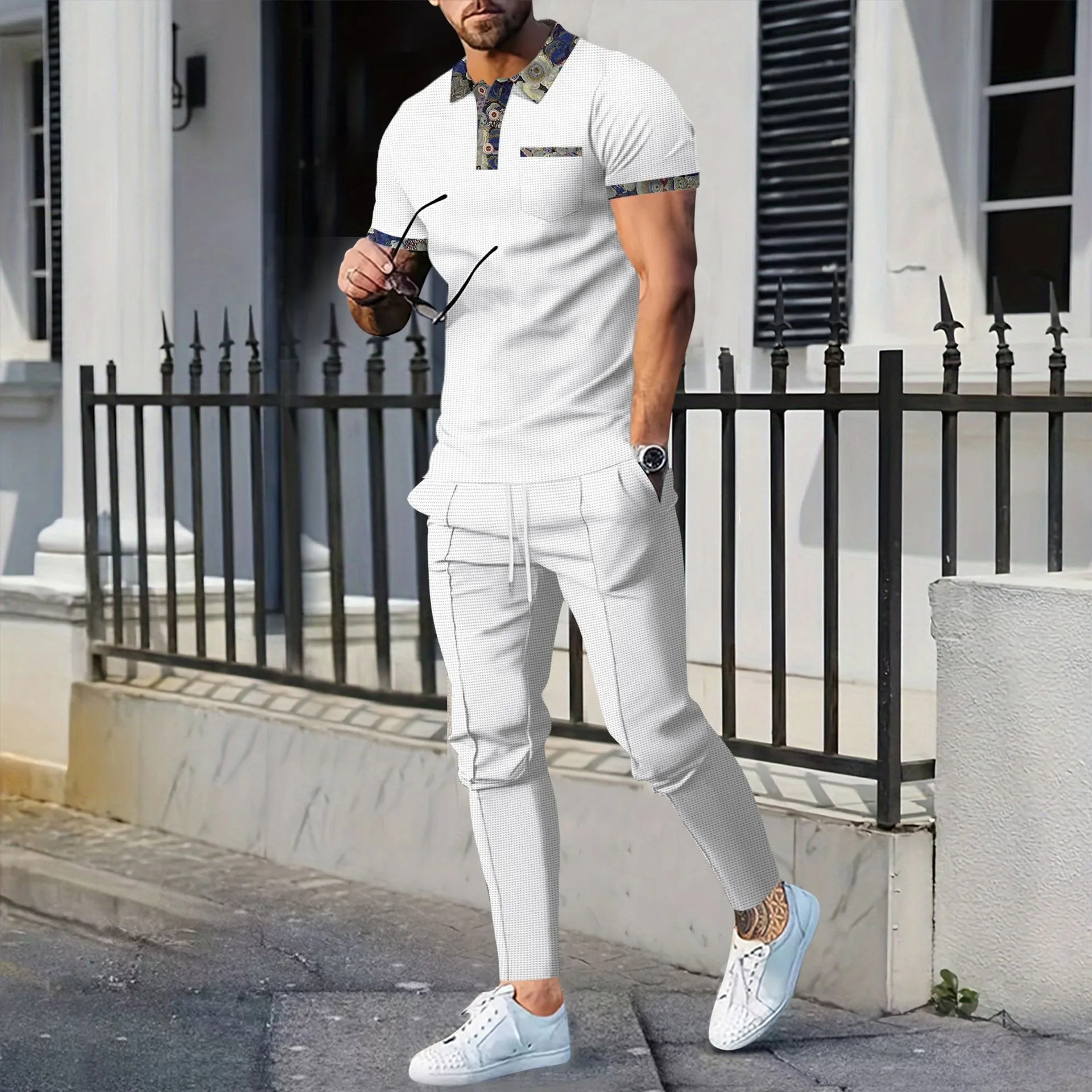 2025 summer men's new casual youth Waffle lapel color matching pocket short-sleeved pants casual suit
2025 summer men's new casual youth Waffle lapel color matching pocket short-sleeved pants casual suit