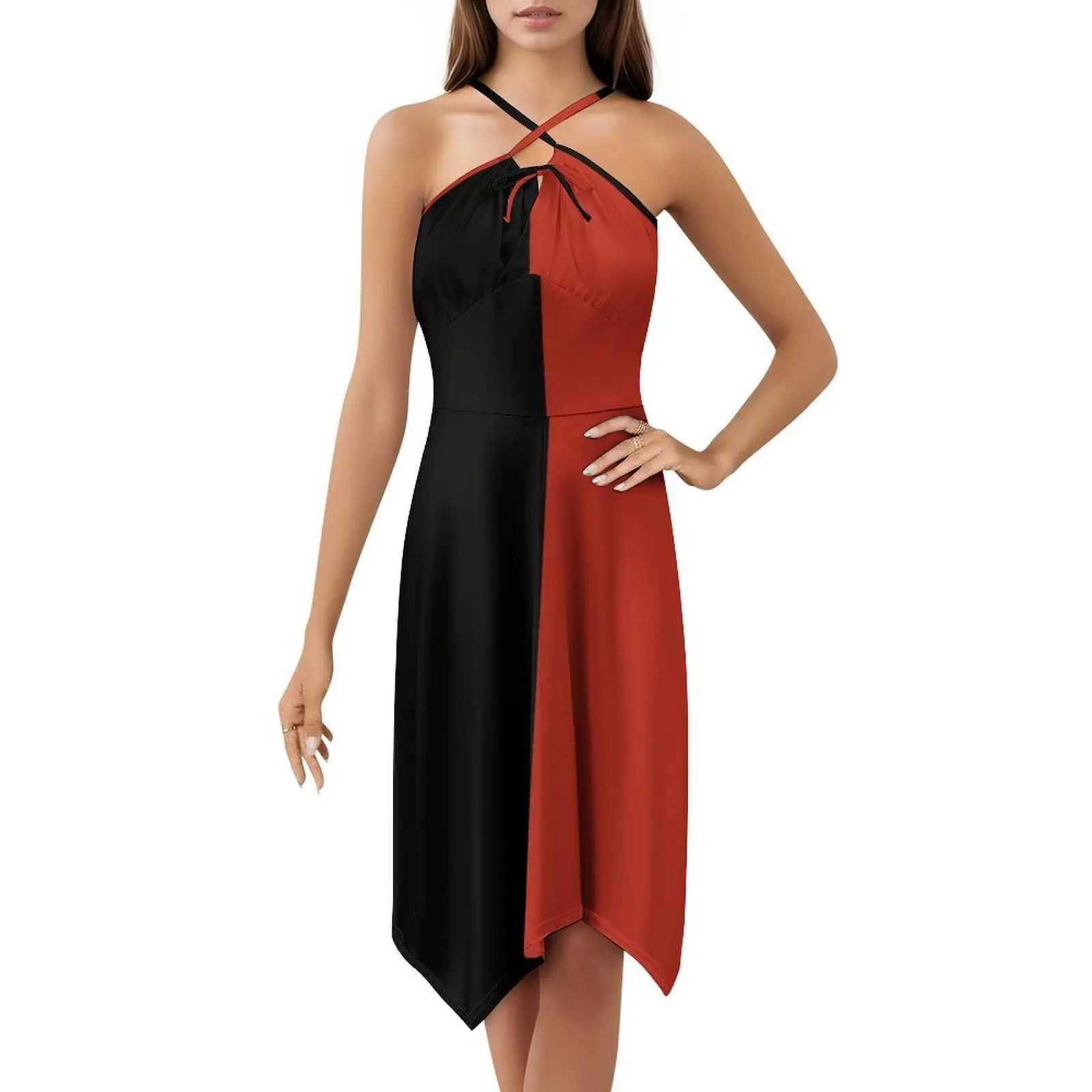 Черно-красное женское элегантное вечернее платье, платье трапециевидной формы с короткими/длинными/без рукавов, черный, красный, косплей, Quinn, женский
Черно-красное женское элегантное вечернее платье, платье трапециевидной формы с короткими/длинными/без рукавов, черный, красный, косплей, Quinn, женский