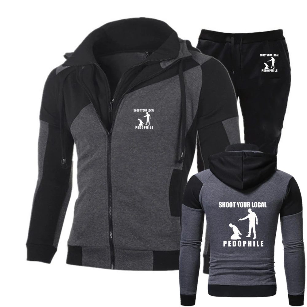 Shoot Your Local Pedophile Funny Hoodie+Pants 2Pcs Jogging Sports Suit Casual Tracksuit Hooded Sweatshirt Outfit Spring Autumn
Shoot Your Local Pedophile Funny Hoodie+Pants 2Pcs Jogging Sports Suit Casual Tracksuit Hooded Sweatshirt Outfit Spring Autumn