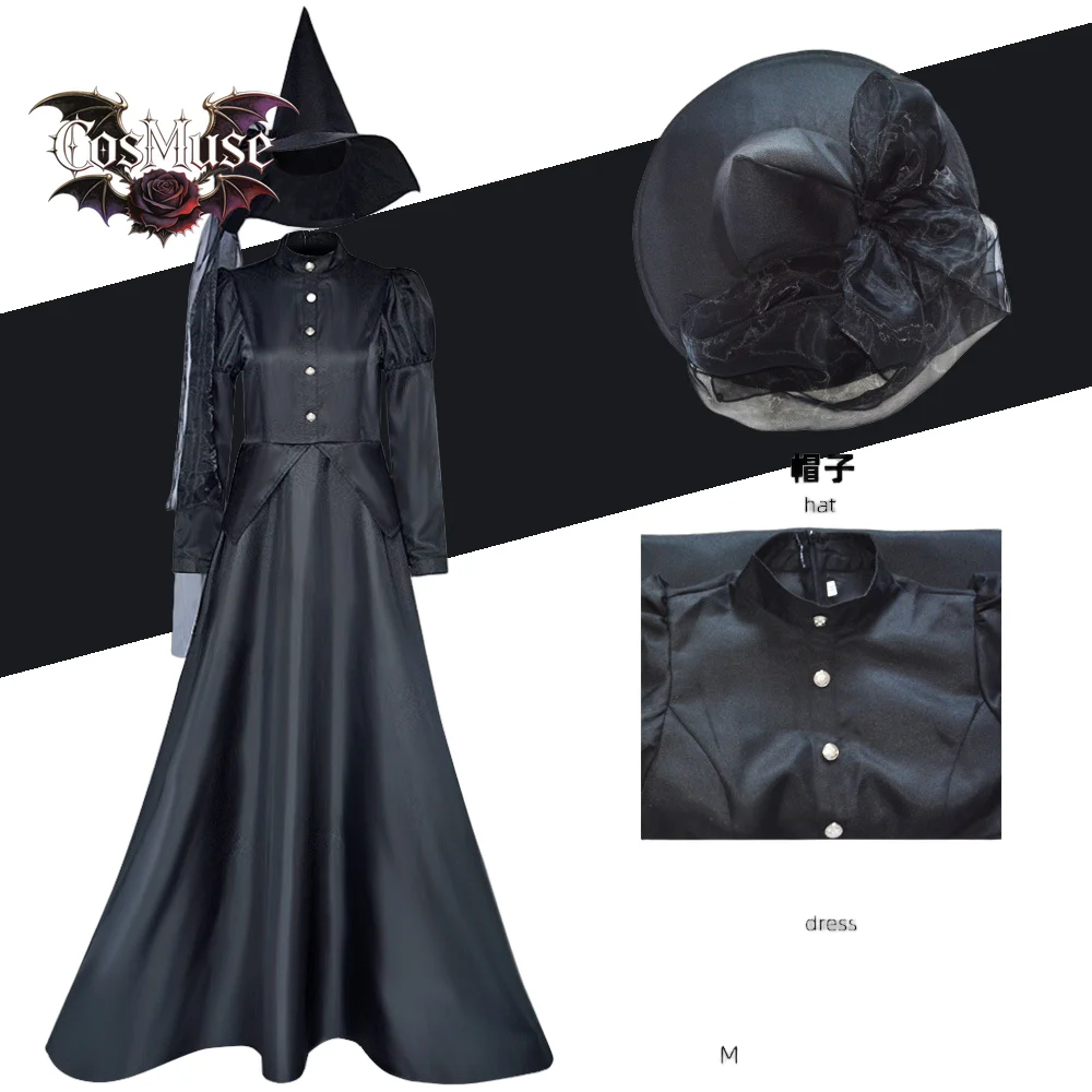 Wicked Evil Queen Movie Cosplay Costume - Black Long Dress Hat Villainous Woman Halloween Party Outfit
Wicked Evil Queen Movie Cosplay Costume - Black Long Dress Hat Villainous Woman Halloween Party Outfit