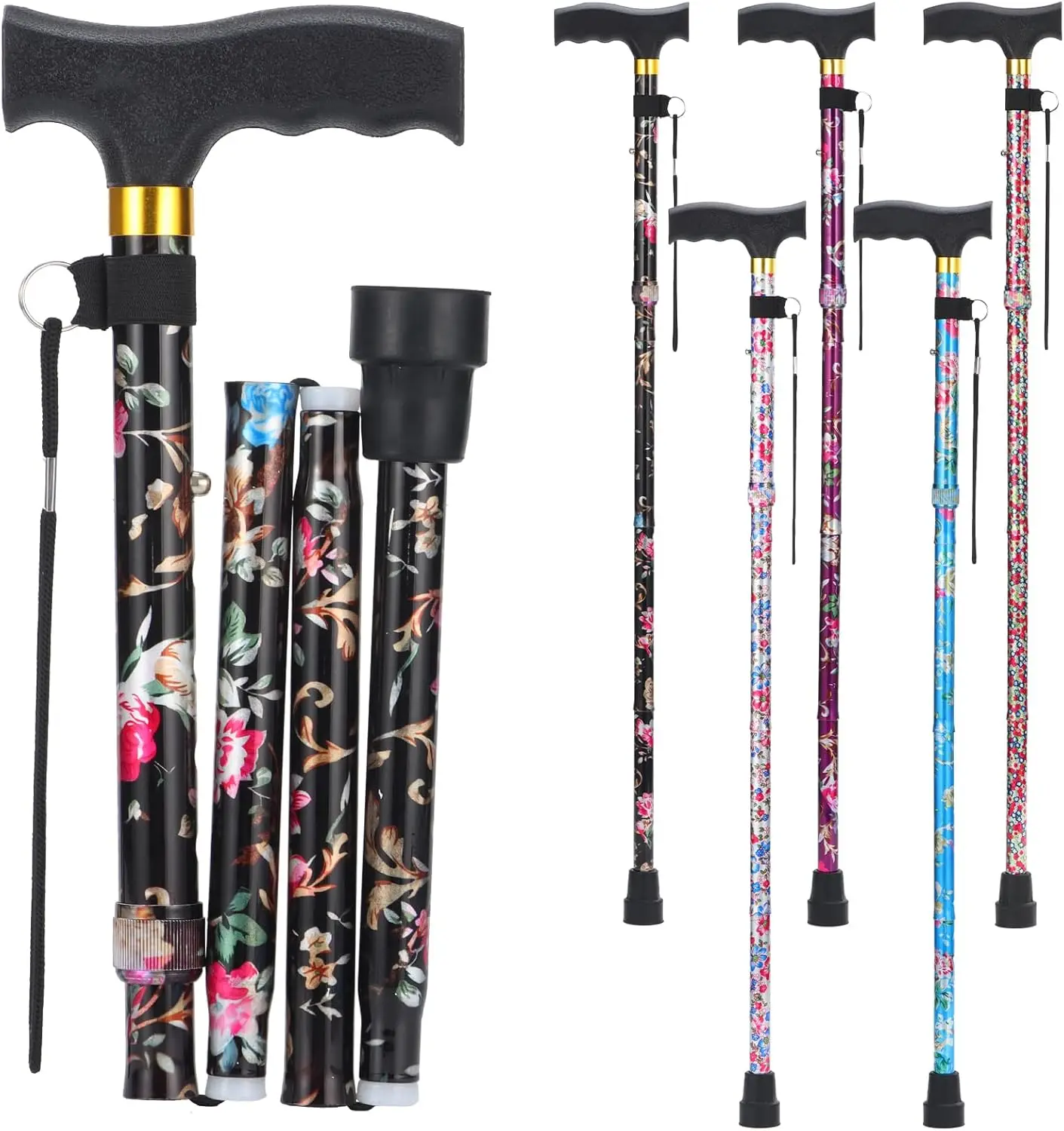 Walking Cane for Women and Men, Collapsible, Lightweight, Sleek, Foldable Folding Cane | Walking Sticks for Seniors & Adults with Comfortable T-Handle
Walking Cane for Women and Men, Collapsible, Lightweight, Sleek, Foldable Folding Cane | Walking Sticks for Seniors & Adults with Comfortable T-Handle
