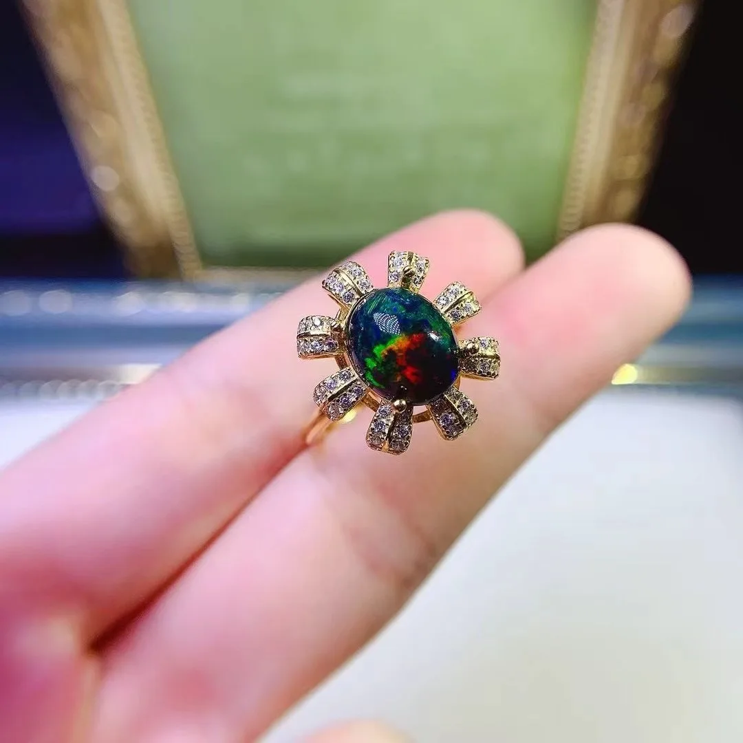 KJJEAXCMY High End Women's Ring Natural Black Opal S925 Silver with Electroplating Boasting High Clarity Full Brilliance
KJJEAXCMY High End Women's Ring Natural Black Opal S925 Silver with Electroplating Boasting High Clarity Full Brilliance