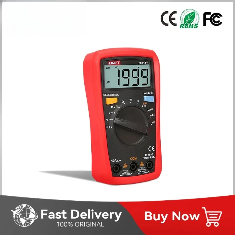 UT33A UT33B UT33C UT33D Plus Pocket Multimeter Digital Ammeter Voltmeter Professional Resistance Measure Multi Meter Tools
UT33A UT33B UT33C UT33D Plus Pocket Multimeter Digital Ammeter Voltmeter Professional Resistance Measure Multi Meter Tools