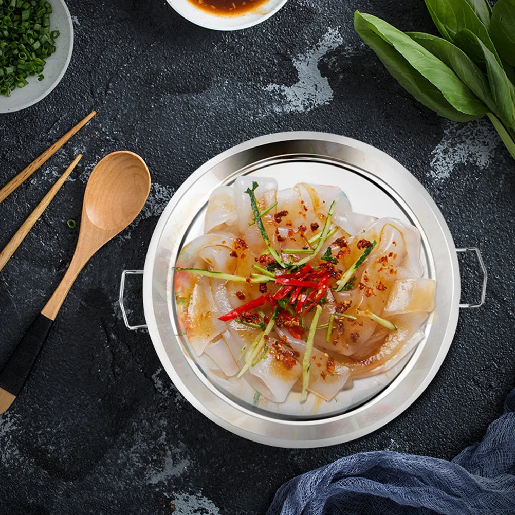Stainless Steel Cold Noodle Plate Round Food Serving Tray for Home Restaurant Bar Multi-Purpose Dinner Dessert Snack Storage Use
Stainless Steel Cold Noodle Plate Round Food Serving Tray for Home Restaurant Bar Multi-Purpose Dinner Dessert Snack Storage Use