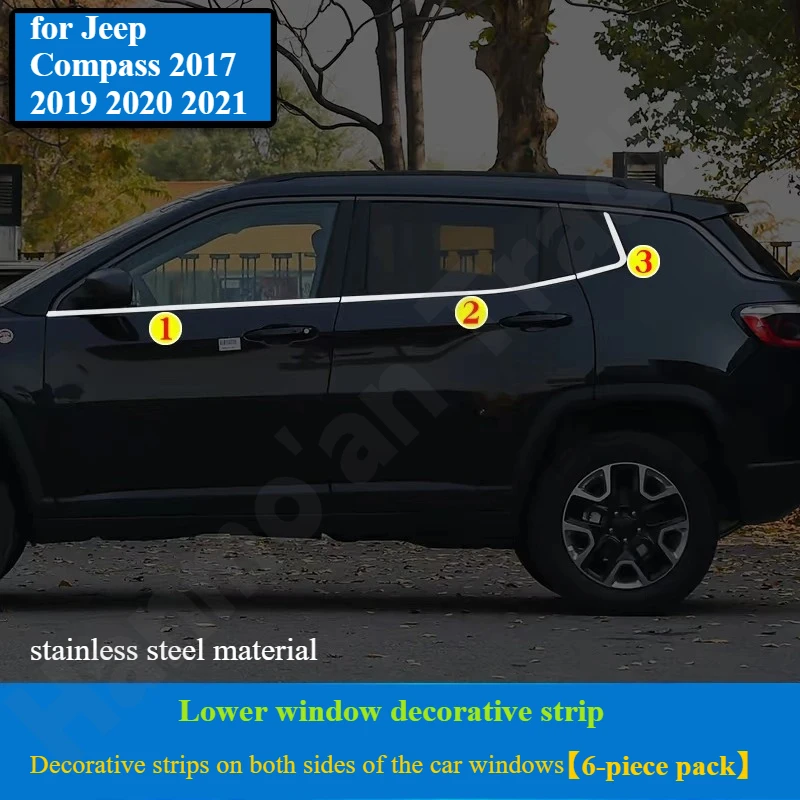 for Jeep Compass 2017 2019 2020 2021 Modifying window decorative strips/body door edge strips/tailgate decorative bright strips
for Jeep Compass 2017 2019 2020 2021 Modifying window decorative strips/body door edge strips/tailgate decorative bright strips
