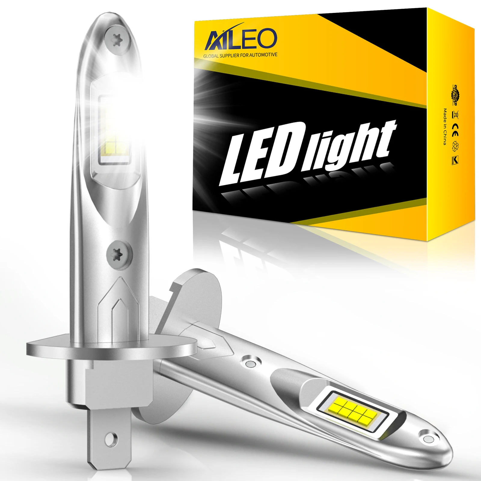 AILEO 2Pcs H1 Led Lights 16000Lm 60W High Quality CSP Headlight Bulb For Car 6500K White Day Running Automobile Lamp Plug&Play
AILEO 2Pcs H1 Led Lights 16000Lm 60W High Quality CSP Headlight Bulb For Car 6500K White Day Running Automobile Lamp Plug&Play