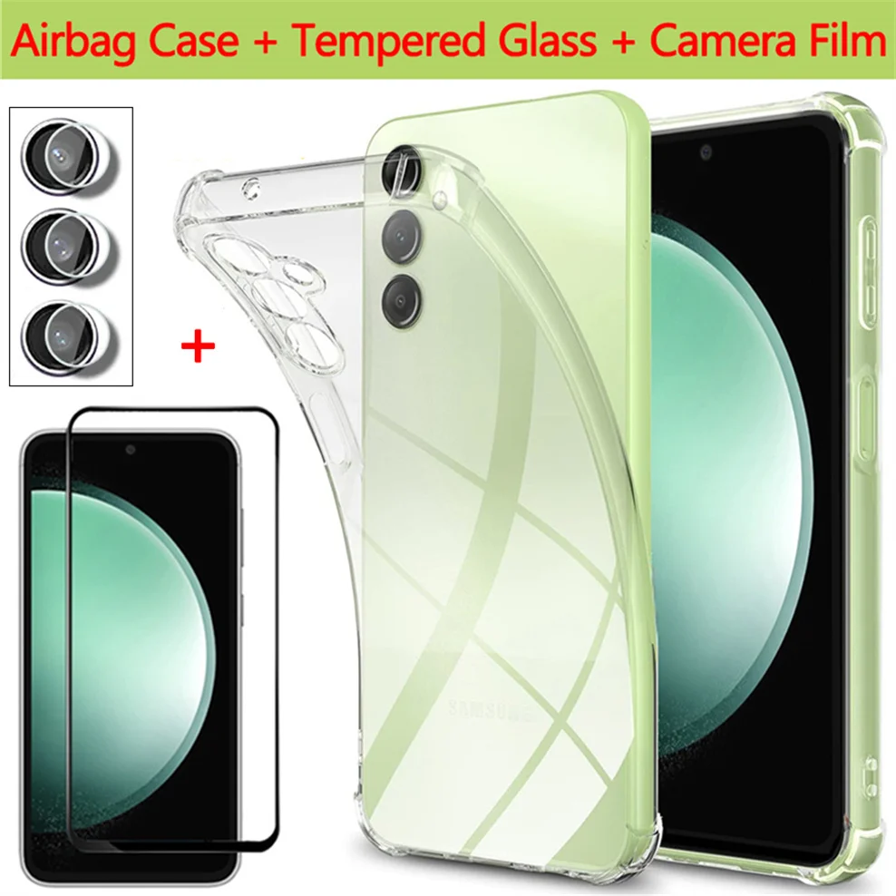Silicone Case+Tempered Glass for S23 FE Samsung A24 A34 A54 Soft Shockproof Clear Phone Cases S 23 FE Samsung Galaxy S23FE Cover
Silicone Case+Tempered Glass for S23 FE Samsung A24 A34 A54 Soft Shockproof Clear Phone Cases S 23 FE Samsung Galaxy S23FE Cover