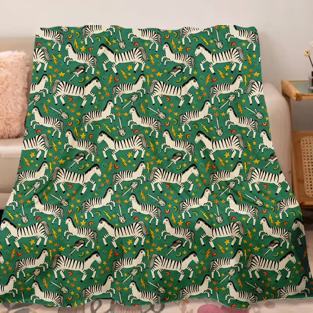 Flannel Coastal nautical Blanket Rockin Rainbow Zebras on hotel-style cover faux fur throw fade-resistant no-shedding Blankets
Flannel Coastal nautical Blanket Rockin Rainbow Zebras on hotel-style cover faux fur throw fade-resistant no-shedding Blankets