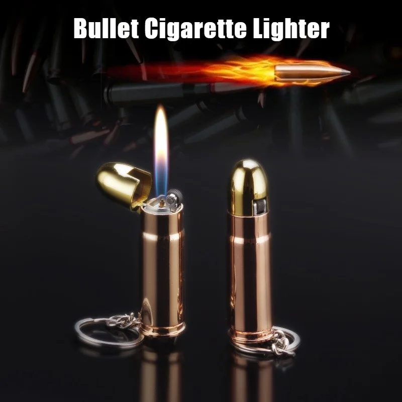 New Bullet-shaped Grinding Wheel Open Flame Lighter Military Model Inflatable Windproof Cigarette Lighters & Smoking Accessories
New Bullet-shaped Grinding Wheel Open Flame Lighter Military Model Inflatable Windproof Cigarette Lighters & Smoking Accessories