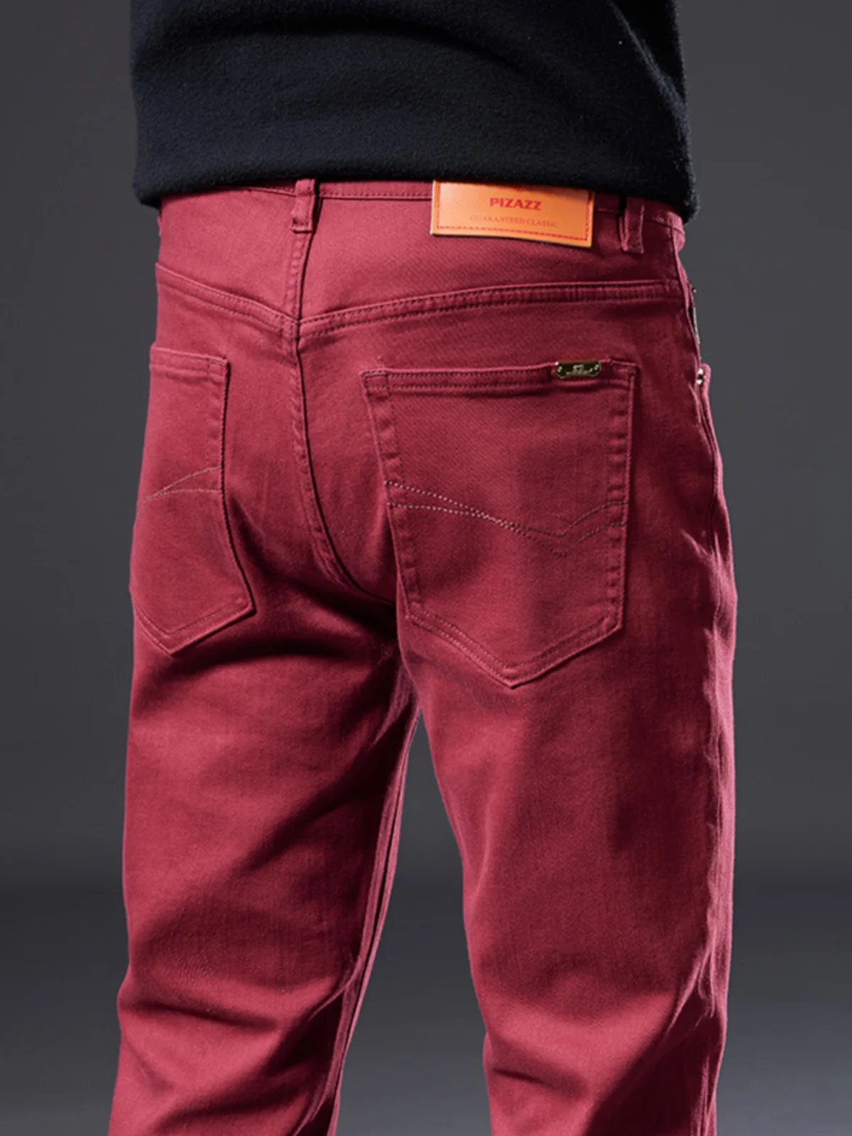 Autumn Winter New Sle Men's Slim Fit Casual Jeans Deep Red Elastic Faionable Trendy Long Trousers Cotton Stretch Denim
Autumn Winter New Sle Men's Slim Fit Casual Jeans Deep Red Elastic Faionable Trendy Long Trousers Cotton Stretch Denim