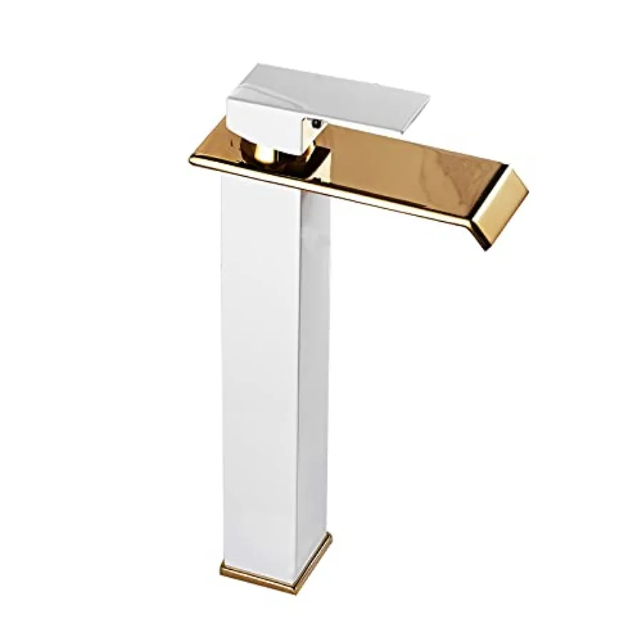 Bathroom Vessel Sink Faucet White Gold Waterfall Single Handle One Hole Bowl Sink Faucet Vanity Lavatory Faucets Tall Bath Deck
Bathroom Vessel Sink Faucet White Gold Waterfall Single Handle One Hole Bowl Sink Faucet Vanity Lavatory Faucets Tall Bath Deck