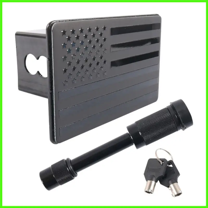 Iron Trailer Hitch Protector Guard American Flag Pattern Secure Lock Mechanism
Iron Trailer Hitch Protector Guard American Flag Pattern Secure Lock Mechanism