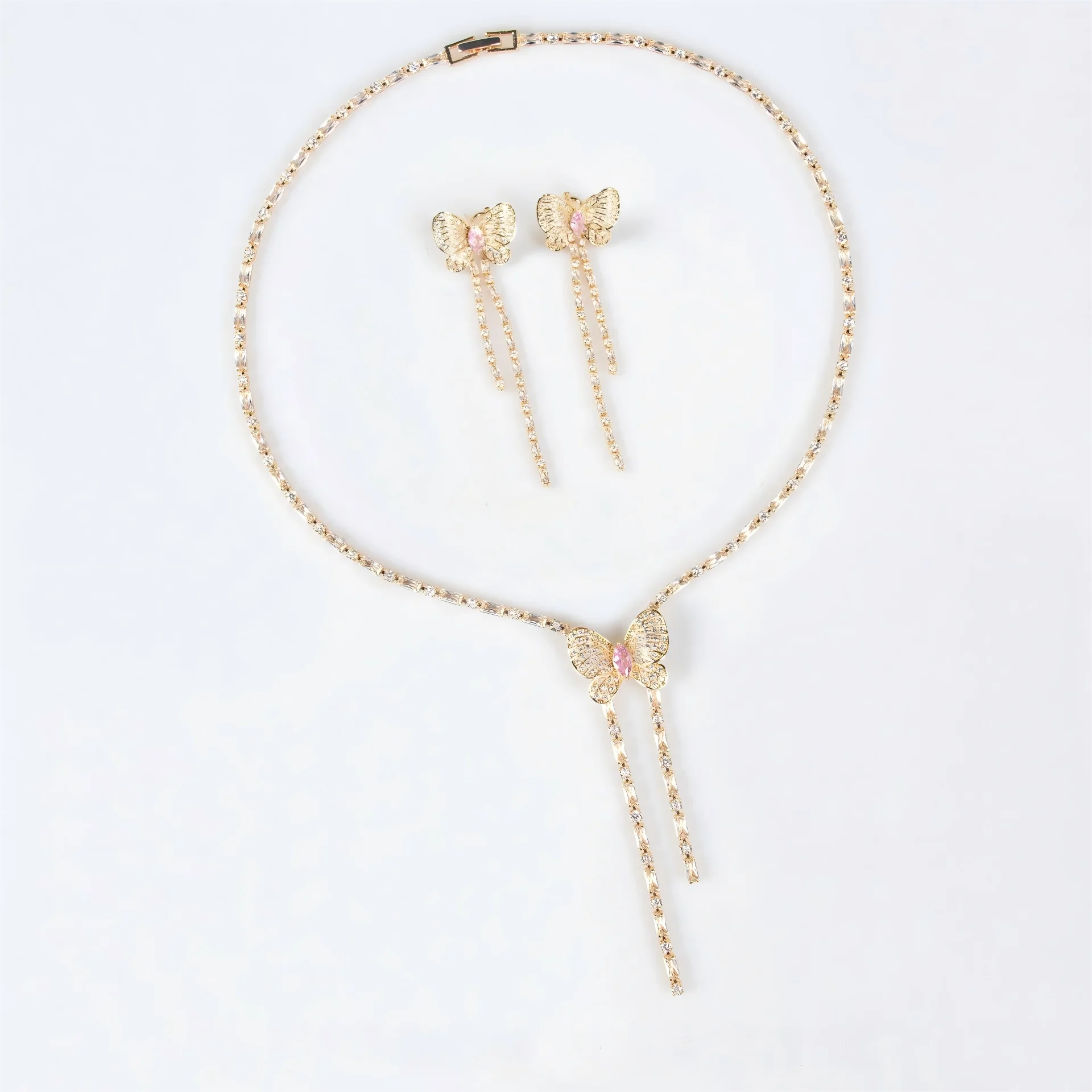Elegant Butterfly Tassel 2pcs Necklace Jewelry Set for Women Sweet Bridal Dubai Saudi Wedding Jewelry Set Party Gift
Elegant Butterfly Tassel 2pcs Necklace Jewelry Set for Women Sweet Bridal Dubai Saudi Wedding Jewelry Set Party Gift