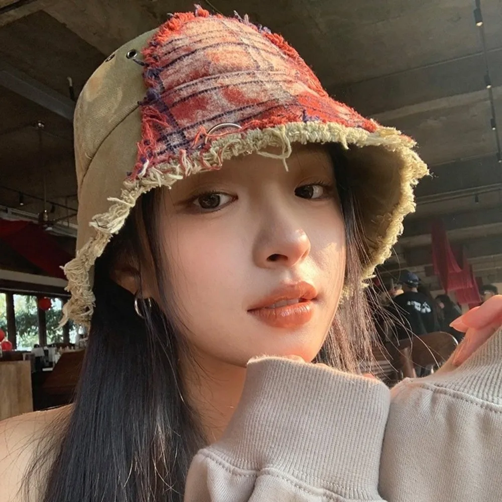 Vintage Japanese Plaid Bucket Hat Patched Beggar Style Retro Fisherman Hat Splicing Bule Sun Protection Basin Cap Male/Female
Vintage Japanese Plaid Bucket Hat Patched Beggar Style Retro Fisherman Hat Splicing Bule Sun Protection Basin Cap Male/Female