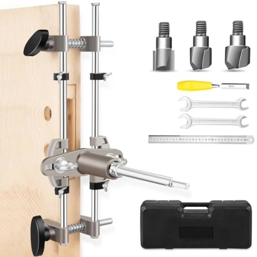 Mortise Lock Jig Door Lock Installation Kit Door Lock Hole Opener Kit with 18mm 22mm 25mm Tungsten Steel Cutter Blade Door Mort
Mortise Lock Jig Door Lock Installation Kit Door Lock Hole Opener Kit with 18mm 22mm 25mm Tungsten Steel Cutter Blade Door Mort
