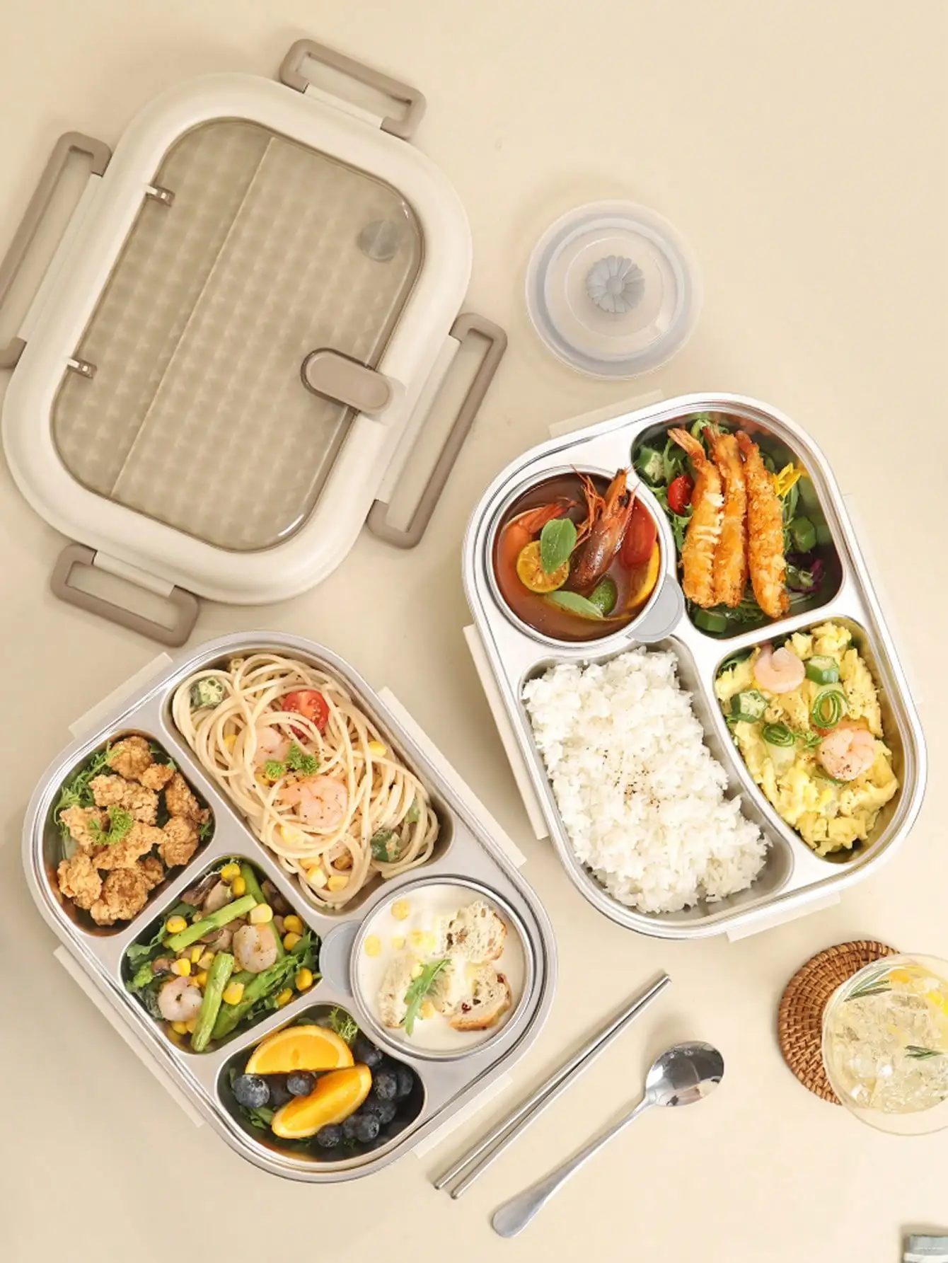 1pc Stainless Steel Insulated Lunch Box, Microwave Bento Box, Suitable For Working Women, Students, School, Office And Outdoor Use
1pc Stainless Steel Insulated Lunch Box, Microwave Bento Box, Suitable For Working Women, Students, School, Office And Outdoor Use