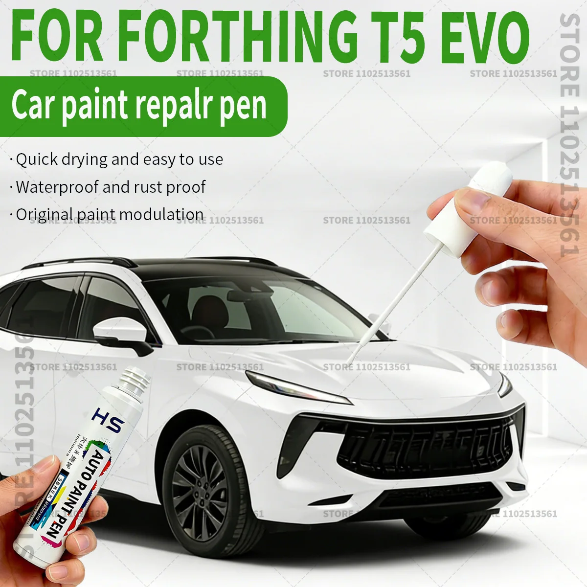 For 2020-2025 Forthing T5 EVO Car Paint Repair Pen Restores Original Factory Paint Finish White 043 Black 048 Blue 060 Cyan 042
For 2020-2025 Forthing T5 EVO Car Paint Repair Pen Restores Original Factory Paint Finish White 043 Black 048 Blue 060 Cyan 042