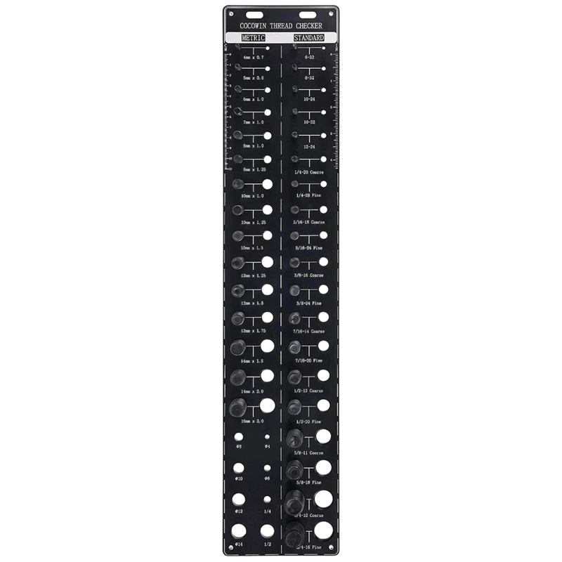 Black 34 Nut And Bolt Thread Checker, Nut And Bolt Identification Tool Ruler, Bolt Size And Thread Gauge Standard And Metric
Black 34 Nut And Bolt Thread Checker, Nut And Bolt Identification Tool Ruler, Bolt Size And Thread Gauge Standard And Metric