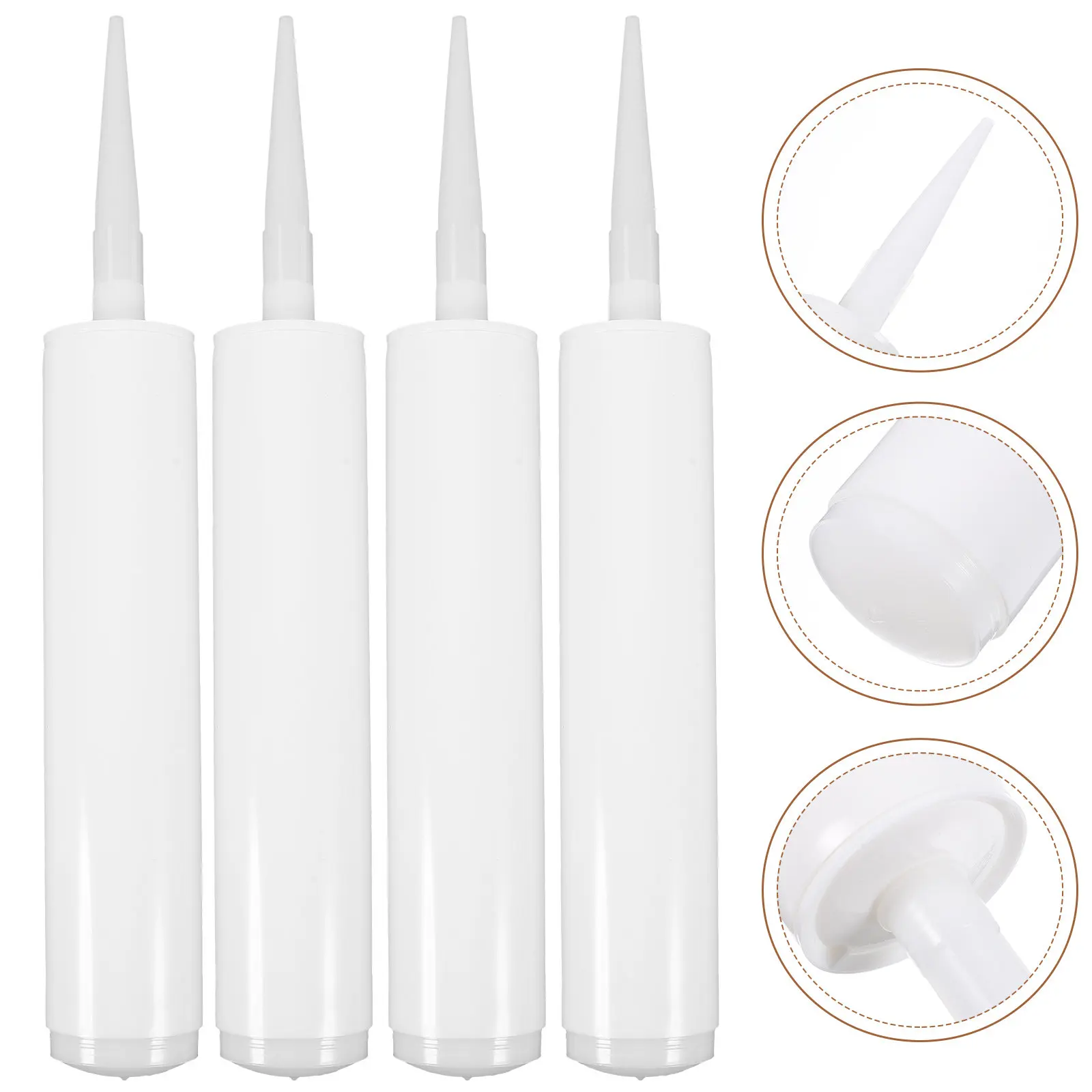 4Pcs Plastic Empty Caulk Tubes Refillable Reusable for Tile Joints Floor Grouting DIY Caulking Sealant Storage Latex Silicone
4Pcs Plastic Empty Caulk Tubes Refillable Reusable for Tile Joints Floor Grouting DIY Caulking Sealant Storage Latex Silicone