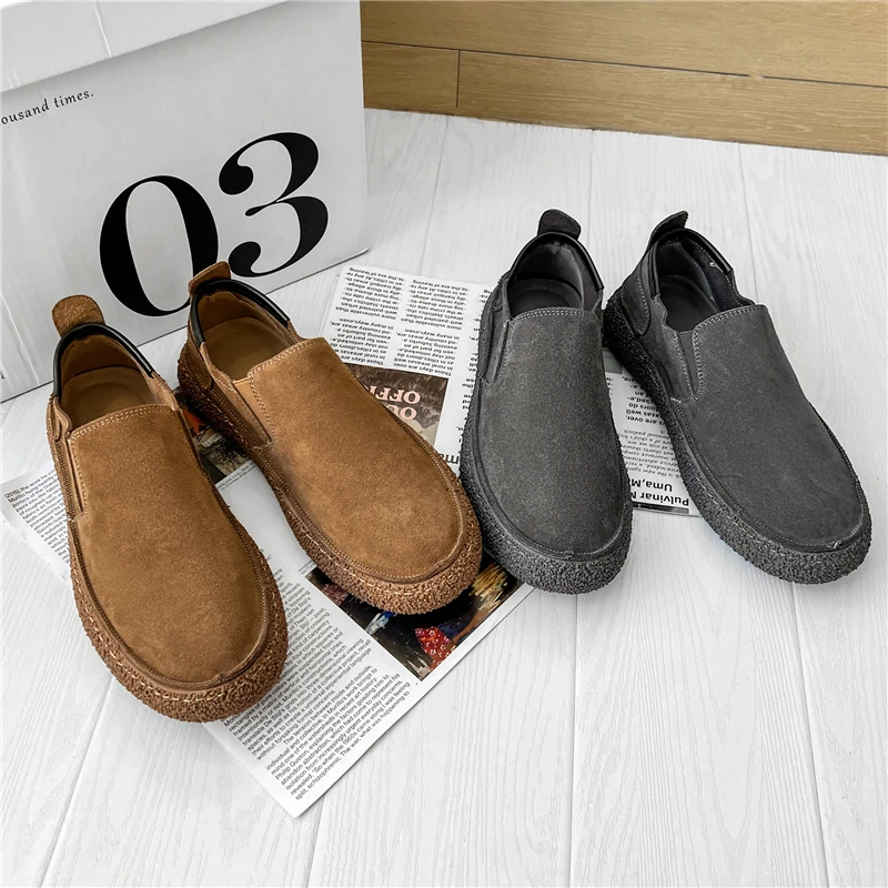 Luxury Designer Casual Cow Leather Shoes Slip-On Men Shoes British Vintage Flats Breathable Loafers Suede Sneakers New Zapatos
Luxury Designer Casual Cow Leather Shoes Slip-On Men Shoes British Vintage Flats Breathable Loafers Suede Sneakers New Zapatos