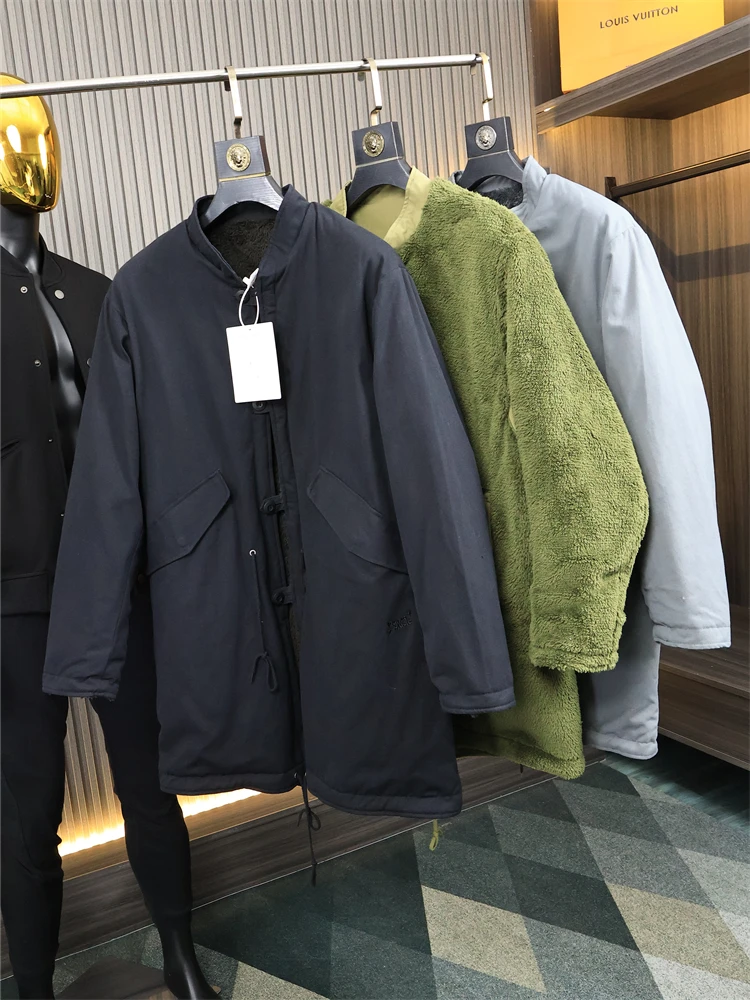 Двустороннее носимое длинное мужское пуховое пальто из кораллового хлопка с овсянкой, осенне-зимнее теплое хлопковое пальто в стиле ретро
Двустороннее носимое длинное мужское пуховое пальто из кораллового хлопка с овсянкой, осенне-зимнее теплое хлопковое пальто в стиле ретро