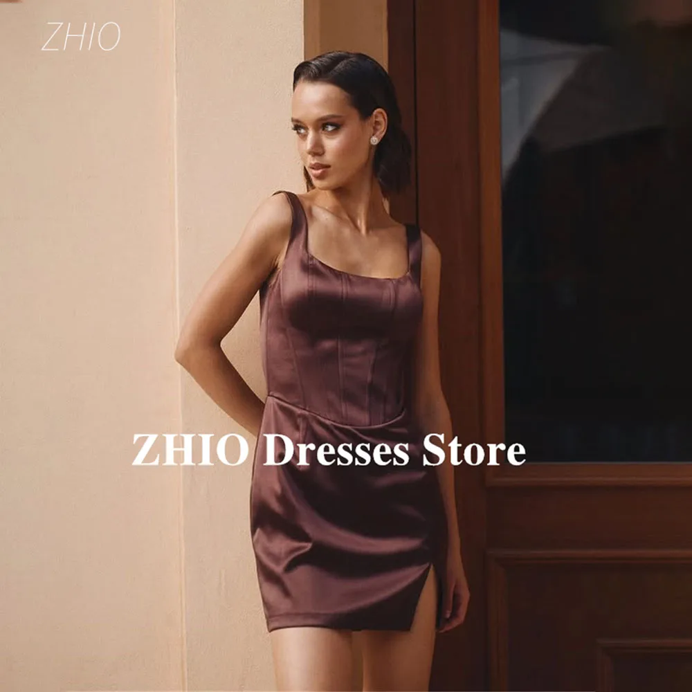 ZHIO Modern Woman Square Collar Evening Dresses Short Prom Gown Wide Strap Formal Occasion Party Mini Dress Customized Slit Sexy
ZHIO Modern Woman Square Collar Evening Dresses Short Prom Gown Wide Strap Formal Occasion Party Mini Dress Customized Slit Sexy