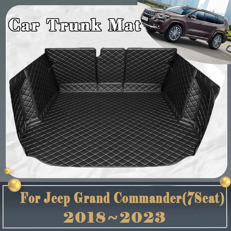 Автомобильный коврик для багажника для Jeep Grand Commander 2018 ~ 2023, грязеотталкивающий коврик для багажника на 7 мест, задний грузовой поднос, автомобильные аксессуары
Автомобильный коврик для багажника для Jeep Grand Commander 2018 ~ 2023, грязеотталкивающий коврик для багажника на 7 мест, задний грузовой поднос, автомобильные аксессуары