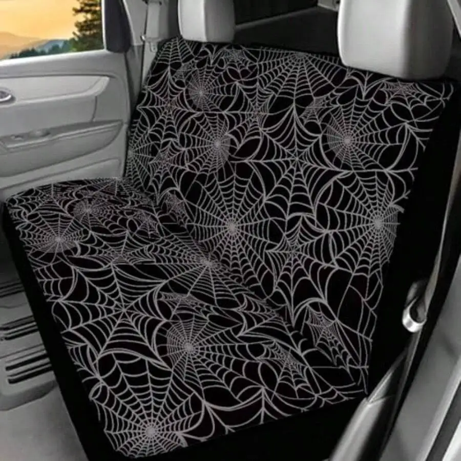 Black Spider Web Print Car Seat Covers For Back Seat Halloween Interior Universal Elastic Non-Slip Split Bench Cover
Black Spider Web Print Car Seat Covers For Back Seat Halloween Interior Universal Elastic Non-Slip Split Bench Cover