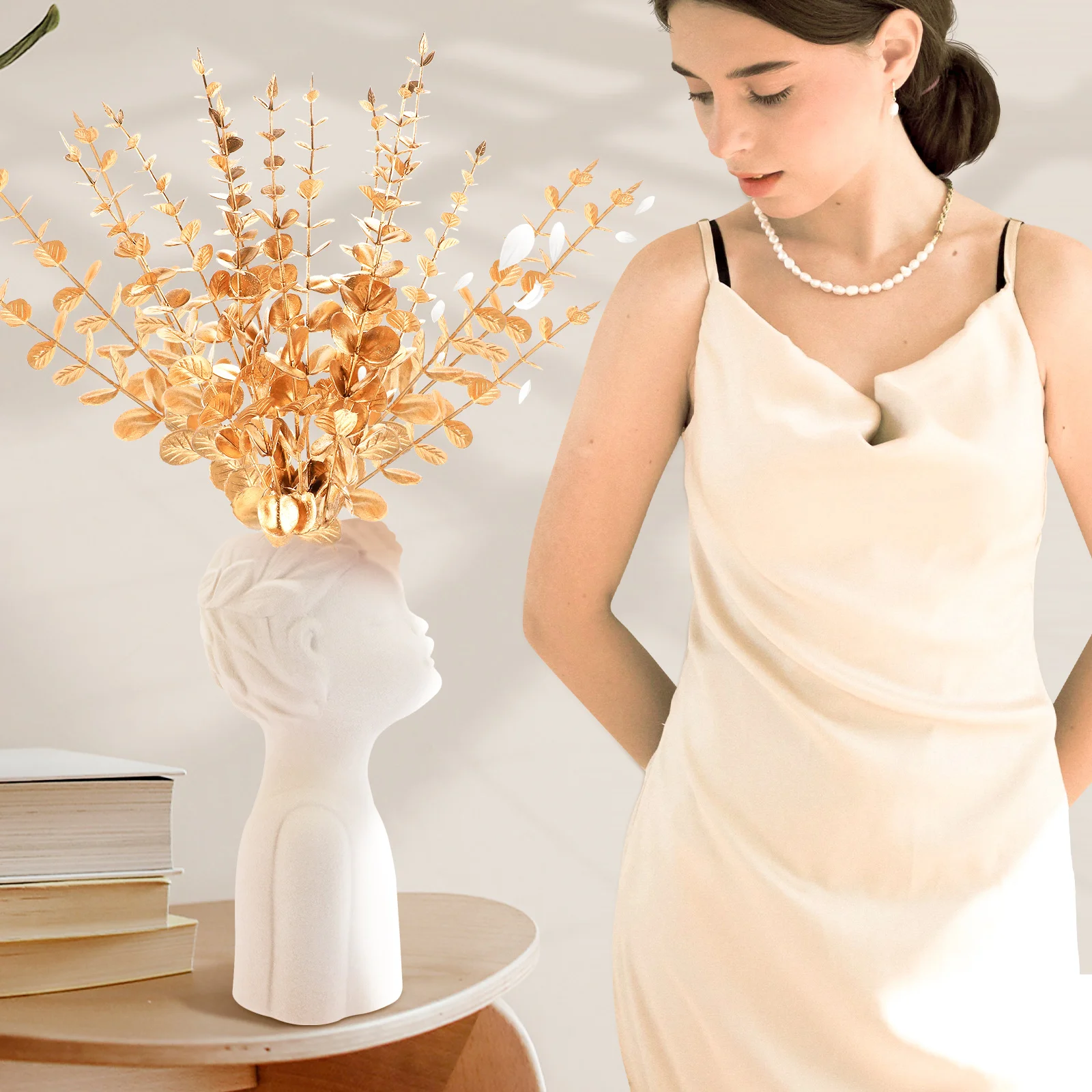 10pcs Golden Eucalyptus Stems Artificial Leaves Faux Greenery for Wedding Centerpiece Home Decoration Fake Plant Ornaments
10pcs Golden Eucalyptus Stems Artificial Leaves Faux Greenery for Wedding Centerpiece Home Decoration Fake Plant Ornaments