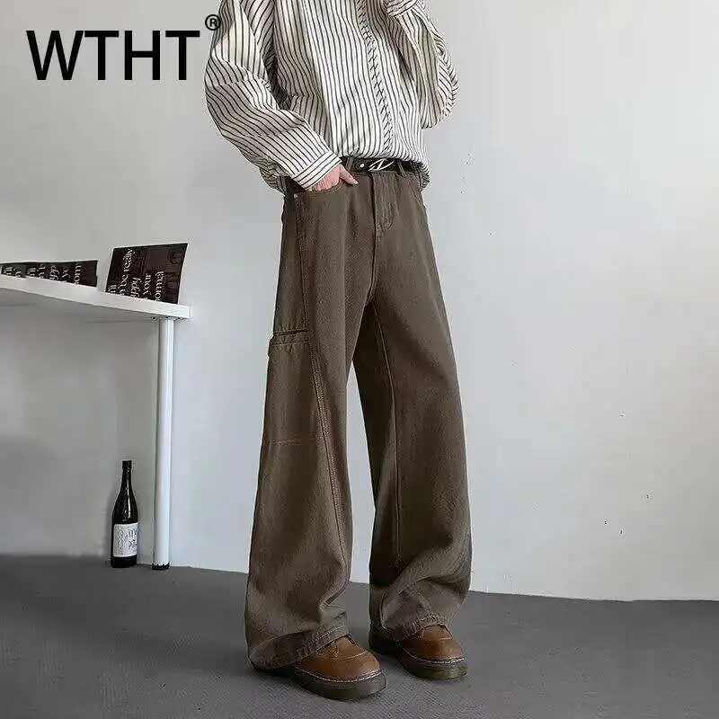 WTHT Trendy Summer Men's Irregular Patchwork Design Solid Color Trousers Fashion High-waisted Loose Wide Leg Pants Male 2A0029
WTHT Trendy Summer Men's Irregular Patchwork Design Solid Color Trousers Fashion High-waisted Loose Wide Leg Pants Male 2A0029