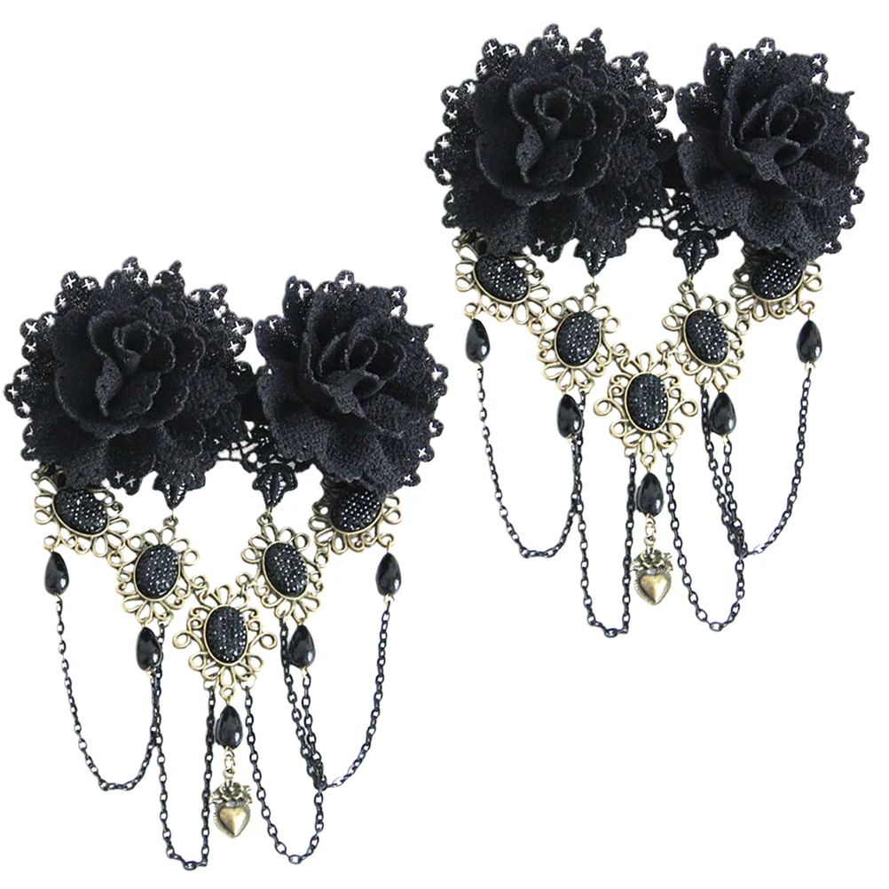 Retro Gothic Hair Clip Black Headwear Decorations Bride Accessories Gothic Hair Accessories Lace Headdress Hairstyle
Retro Gothic Hair Clip Black Headwear Decorations Bride Accessories Gothic Hair Accessories Lace Headdress Hairstyle