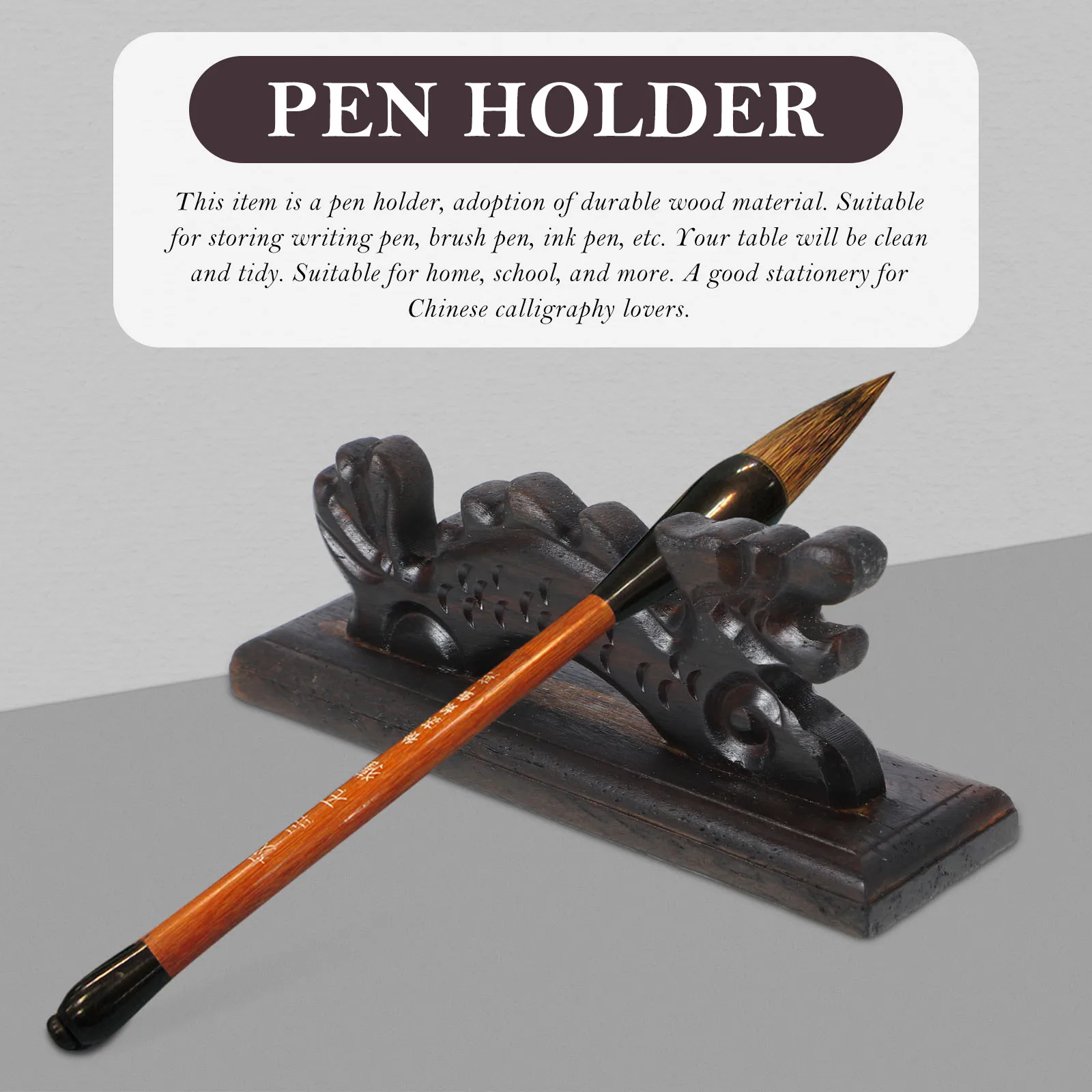 2Pcs Dragon Style Wooden Brush Pen Holders Calligraphy Brush Stands Ink Pen Rack Home School Storage Study Room Ornament
2Pcs Dragon Style Wooden Brush Pen Holders Calligraphy Brush Stands Ink Pen Rack Home School Storage Study Room Ornament