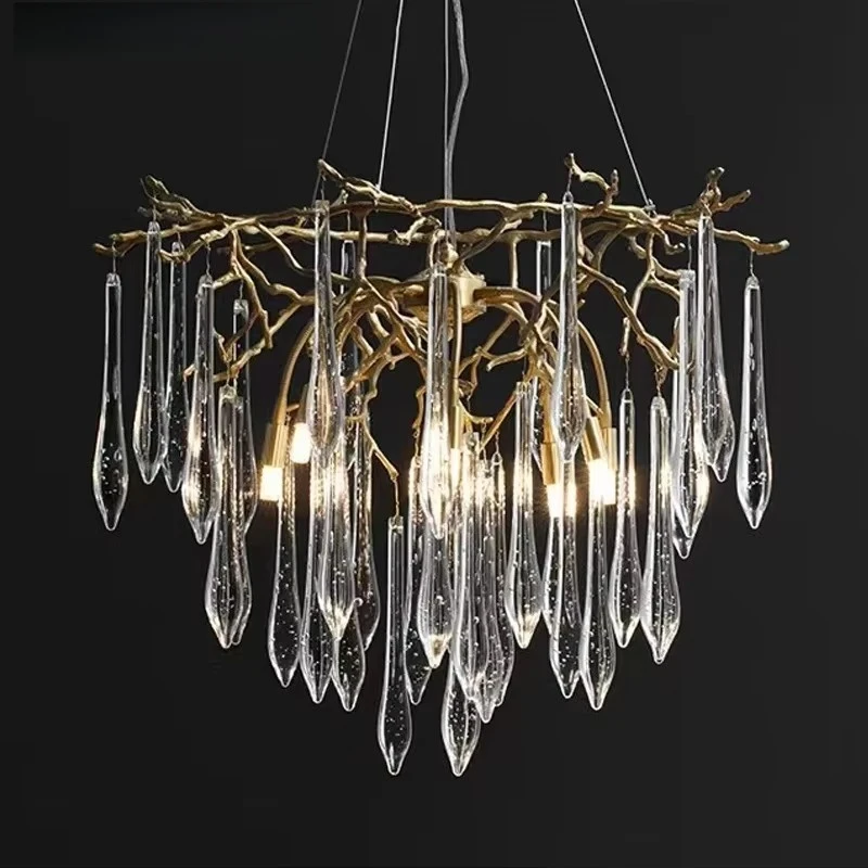 Modern Tree Branch Bubble Crystal Glass Chandelier Brass Copper Ceiling Pendant Light Living Room Bedroom Hotel Hanging Light
Modern Tree Branch Bubble Crystal Glass Chandelier Brass Copper Ceiling Pendant Light Living Room Bedroom Hotel Hanging Light