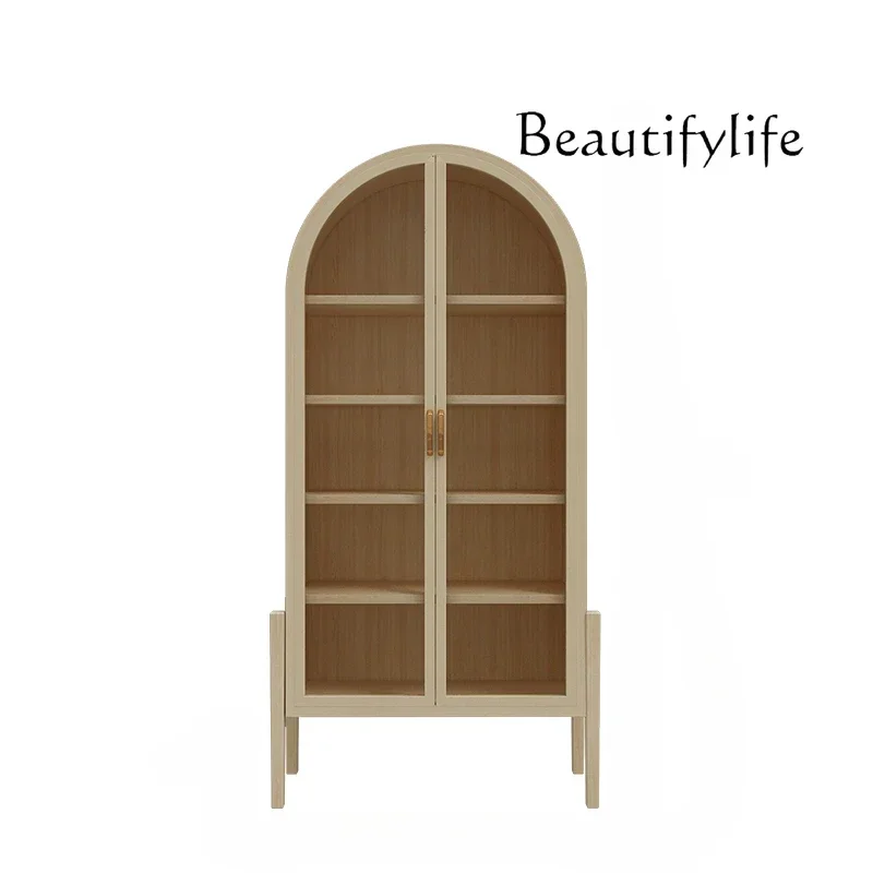a Nordic solid wood arched storage French living room medieval wine cabinet household solid wood with glass door bookcase
a Nordic solid wood arched storage French living room medieval wine cabinet household solid wood with glass door bookcase