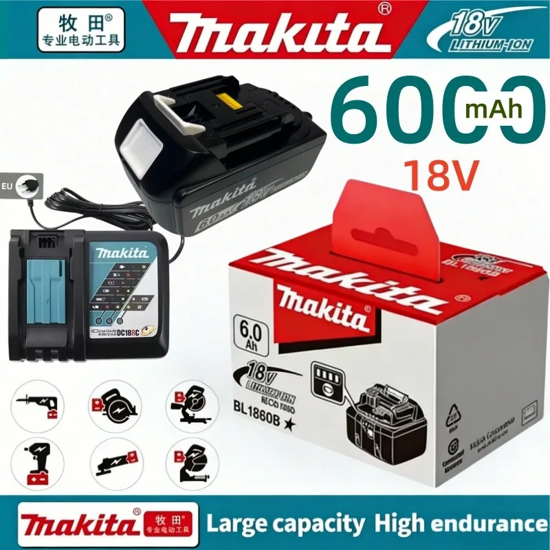 100% Genuine Makita 6Ah Makita 18V Battery BL1860B BL1840 BL1830B BL1850B BL1850 BL1860 BL1815 Replacement Lithium Battery
100% Genuine Makita 6Ah Makita 18V Battery BL1860B BL1840 BL1830B BL1850B BL1850 BL1860 BL1815 Replacement Lithium Battery